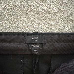 J Crew 365 high rise Cameron, women’s black work pants, size 10P
